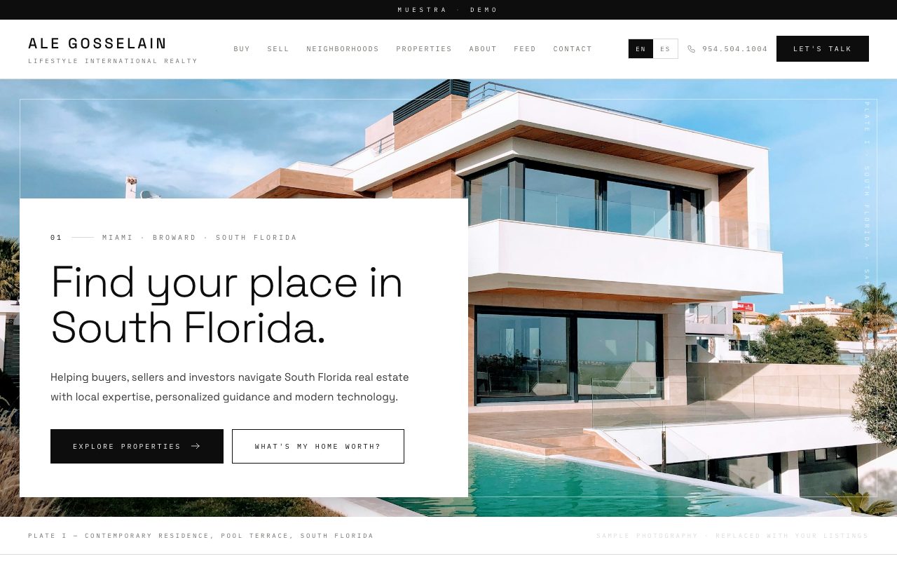 Ale Gosselain — demo personalizado de sitio web
