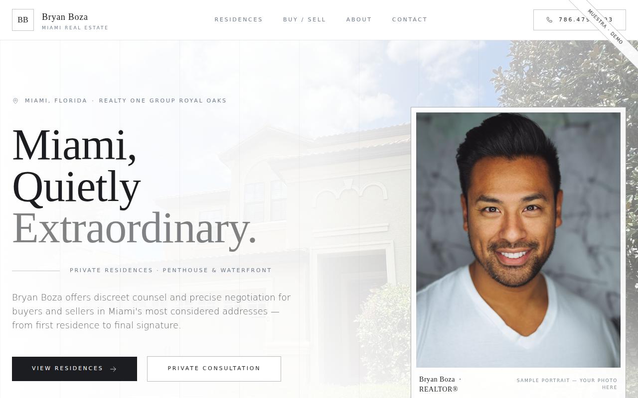 Bryan Boza — personalized website demo preview