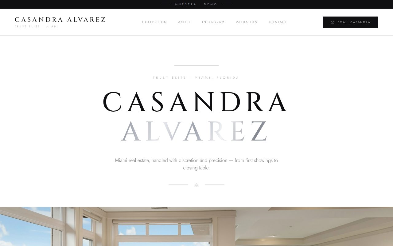 Casandra Alvarez — demo personalizado de sitio web