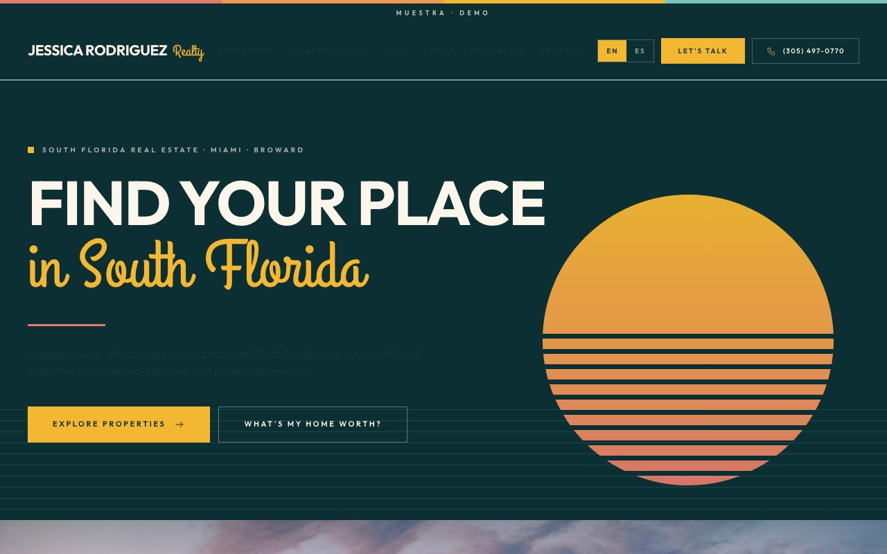 Jessica Rodriguez — demo personalizado de sitio web