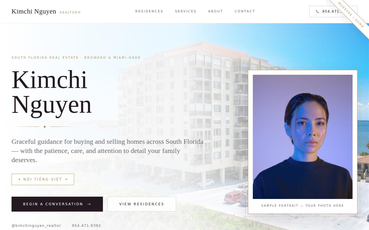 Kimchi Nguyen — personalized website demo preview