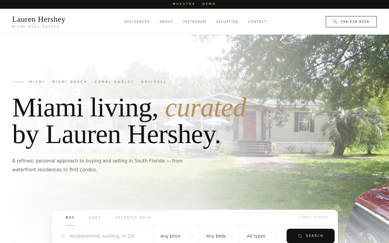 Lauren Hershey — personalized website demo preview