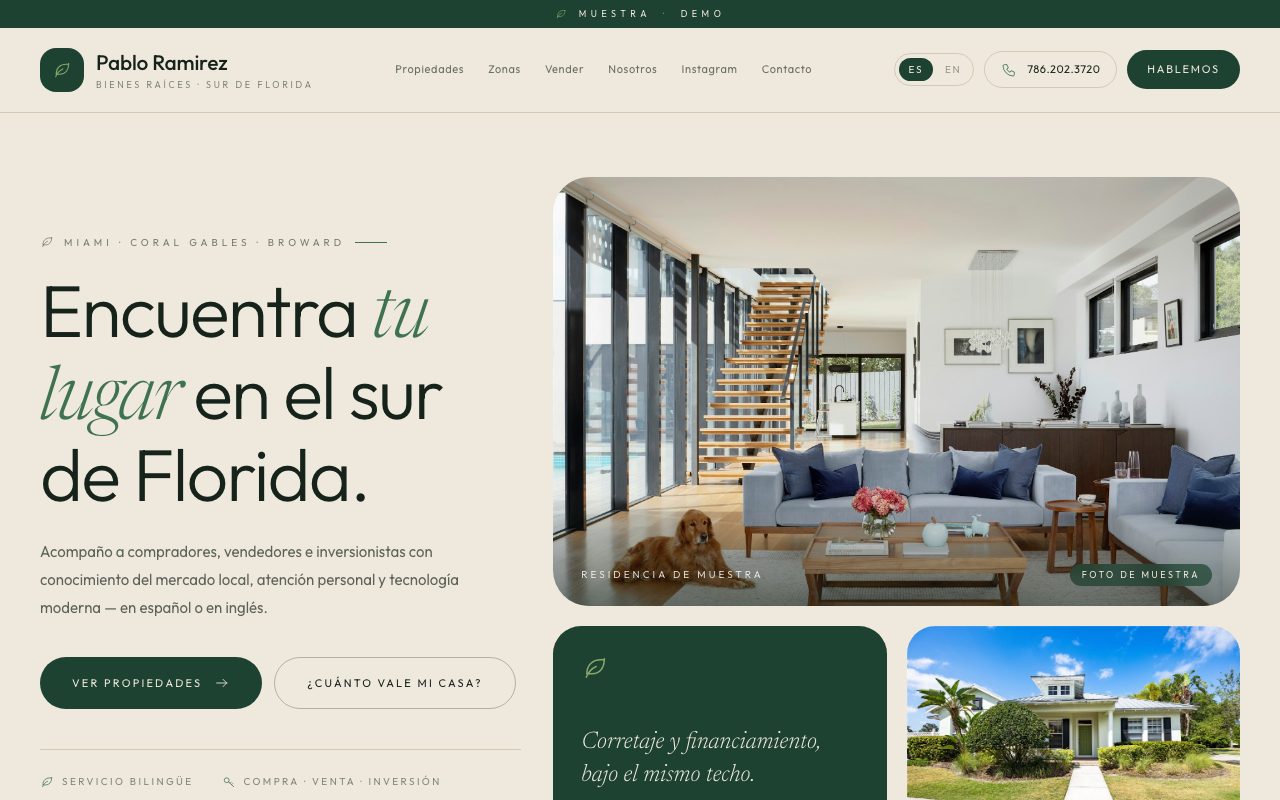 Pablo Ramirez — demo personalizado de sitio web