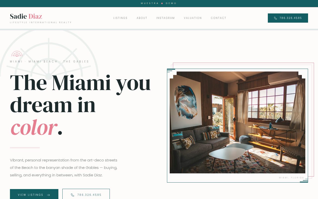 Sadie Diaz — demo personalizado de sitio web