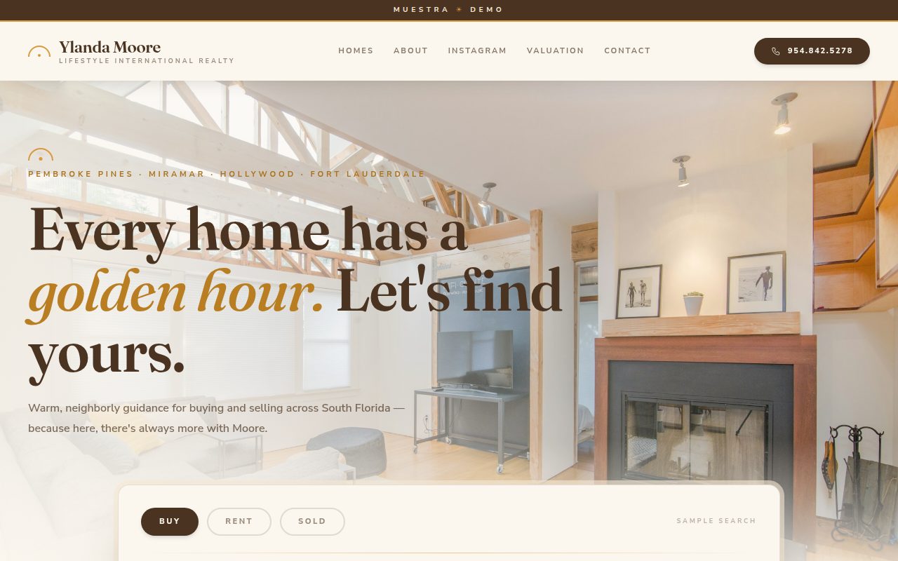 Ylanda Moore — demo personalizado de sitio web