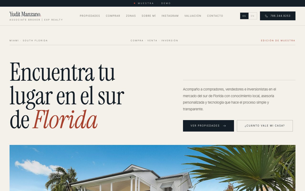 Yudit Manzano — demo personalizado de sitio web